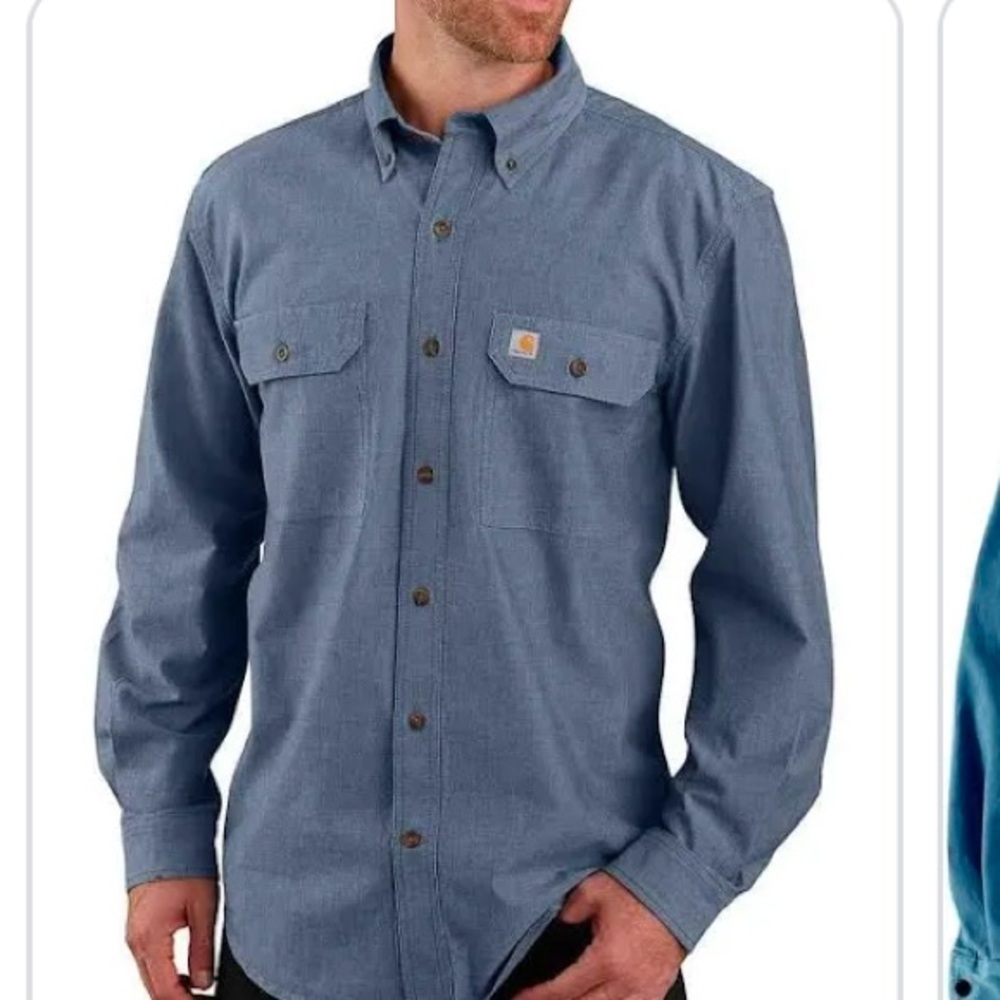 Carhartt size XL chambray shirt, long sleeve excellent condition